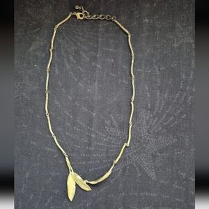 Michael Michaud Botanical Sage Necklace Cast Bronze